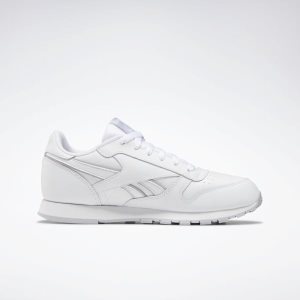 Adidasy Dziecięce Reebok Classic Leather Białe/Szare PL 08UWSFI